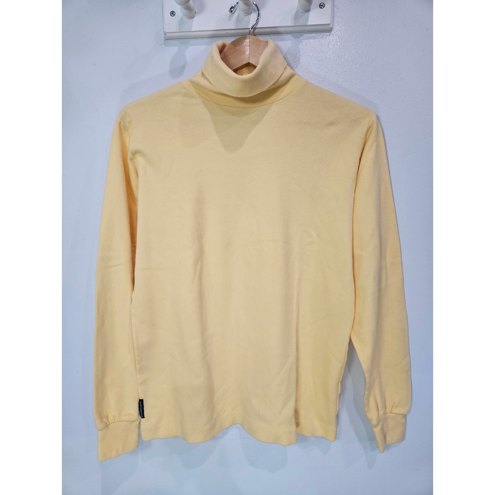 Abercrombie & Fitch Country Clothes Yellow Cotton Turtleneck Top Womens Medium